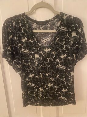 Piazza Sempione Floral V-Neck Top| Size IT 46 / US 10-12